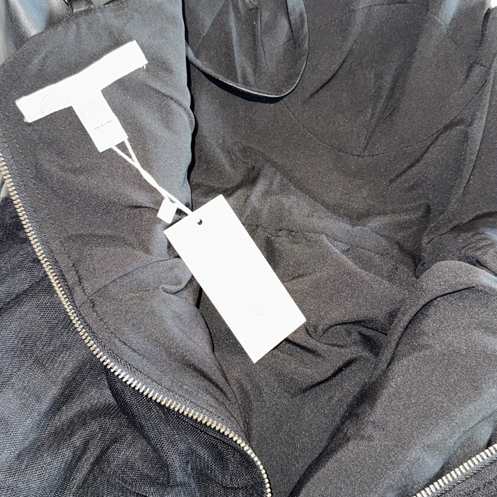 Essex Faux Leather & Tulle Dres - Picture 11 of 15
